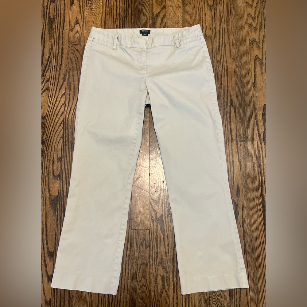 J. Crew Light Beige City Fit Stretch Pants